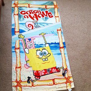 SpongeBob SquarePants Light-Weight Beach Towel 56" x 29" "Catch A Wave"
